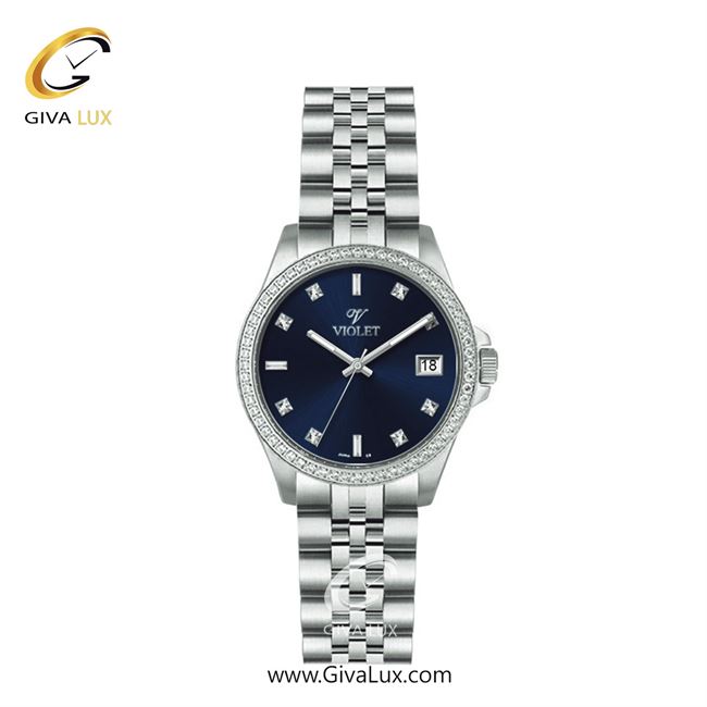 ساعت مچی اورجینال زنانه ویولت VIOLET نقره ای | نقره ای| سرمه ای| کد رفرنس 0560 | 0574